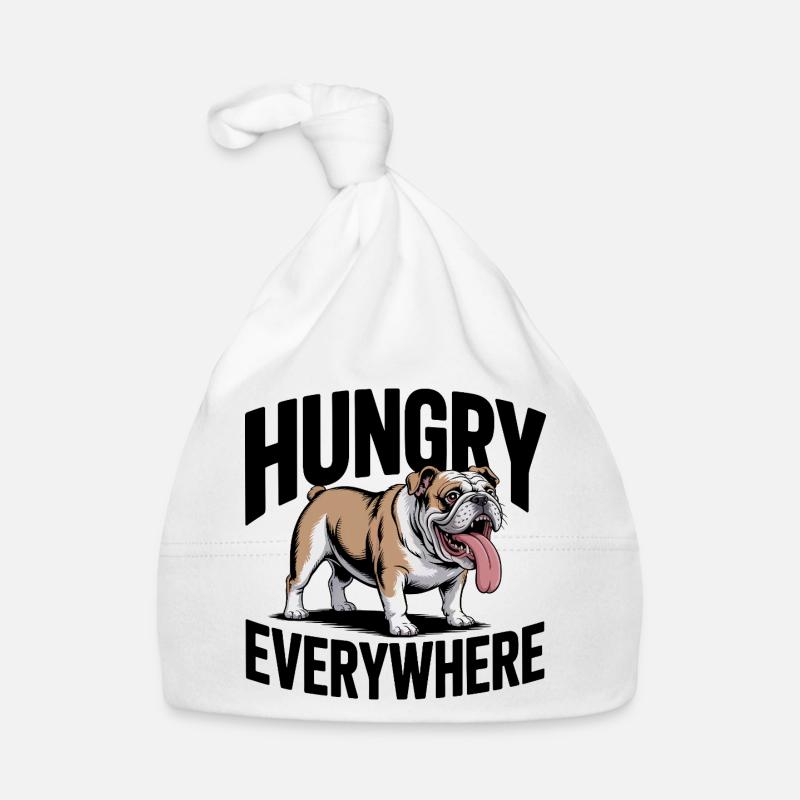 Hungry Everywhere Bulldog Organic Baby Cap