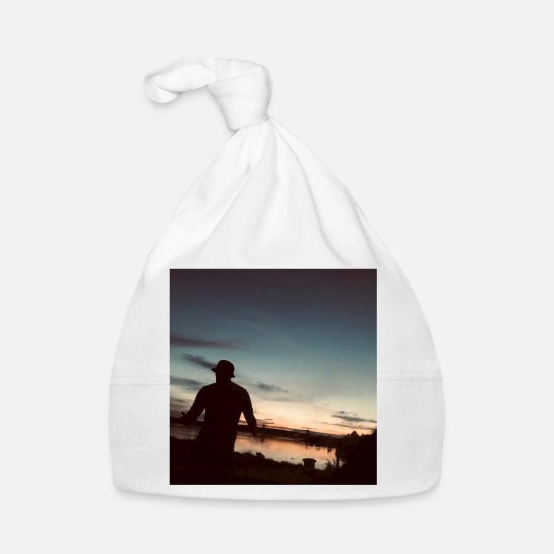 Paysage fluvial au coucher du soleil Bonnet bio Bébé