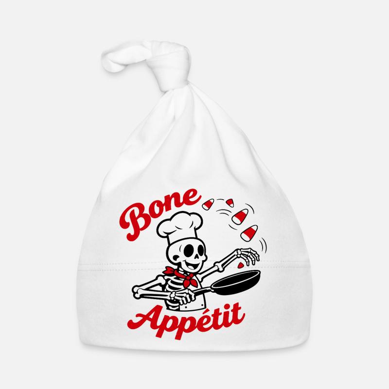 Skull Chef T-Shirt Design Baby Bio-Mütze