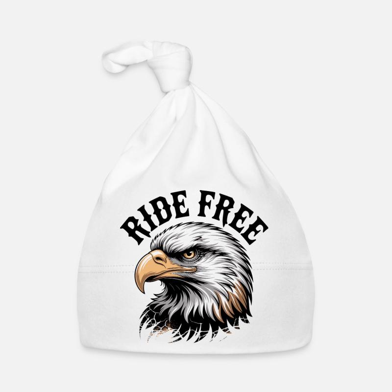 Eagle Head Ride Free Emblem Organic Baby Cap