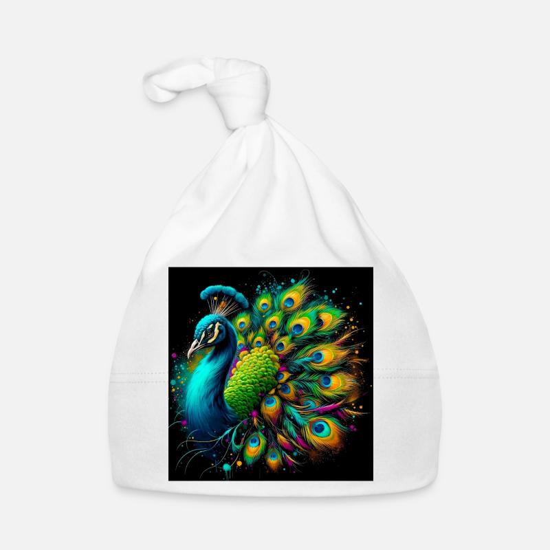 Pfau Baby Bio-Mütze