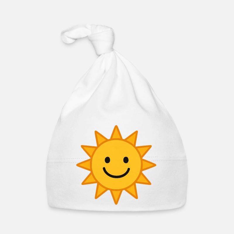 Illustration de soleil souriant Bonnet bio Bébé