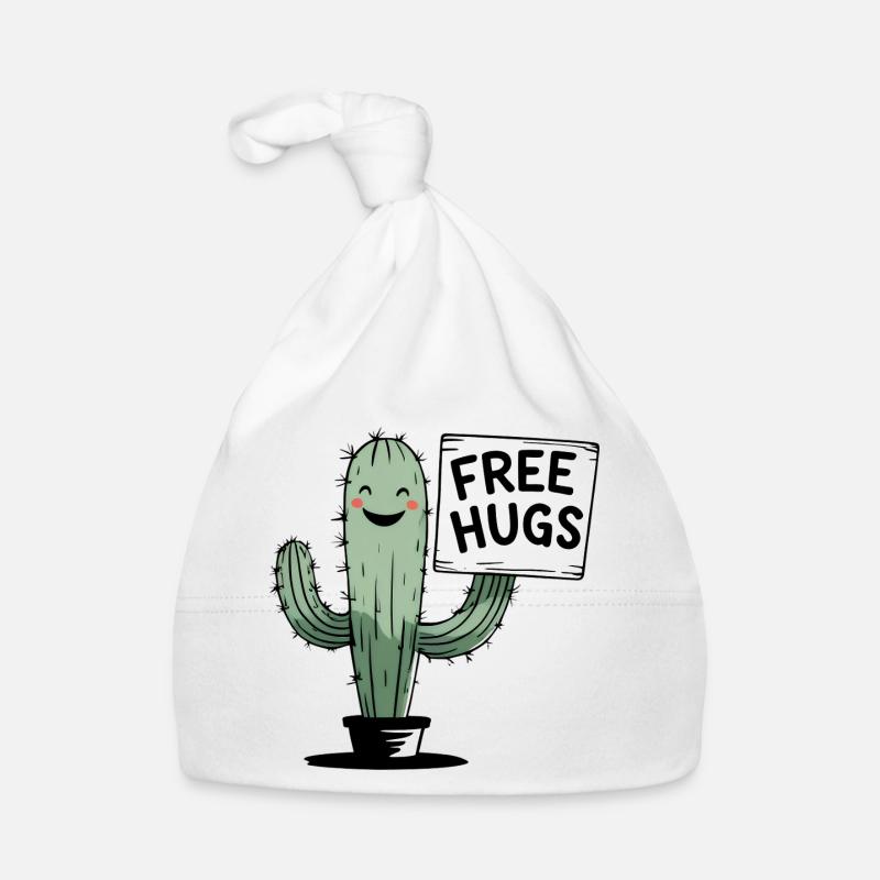 Cactus avec signe de câlins gratuits Bonnet bio Bébé