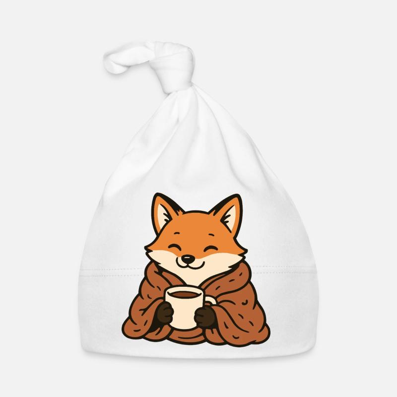 Cuddly fox with mug Organic Baby Cap