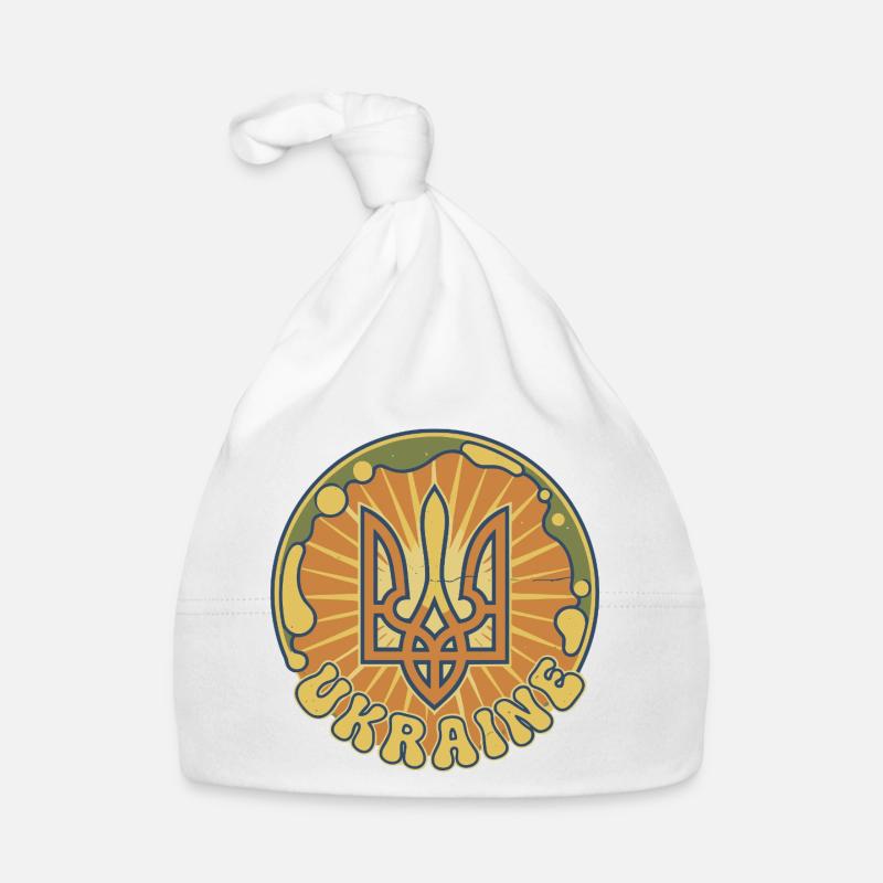 Ukrainian Trident Sun Badge Organic Baby Cap