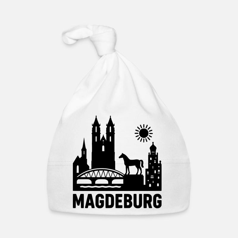 Magdeburg Silhouette Organic Baby Cap