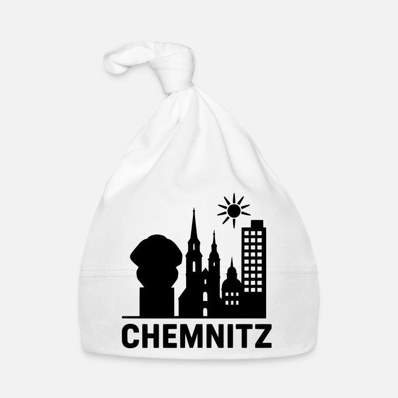 chemnitz wahrzeichen silhouette Baby Bio-Mütze