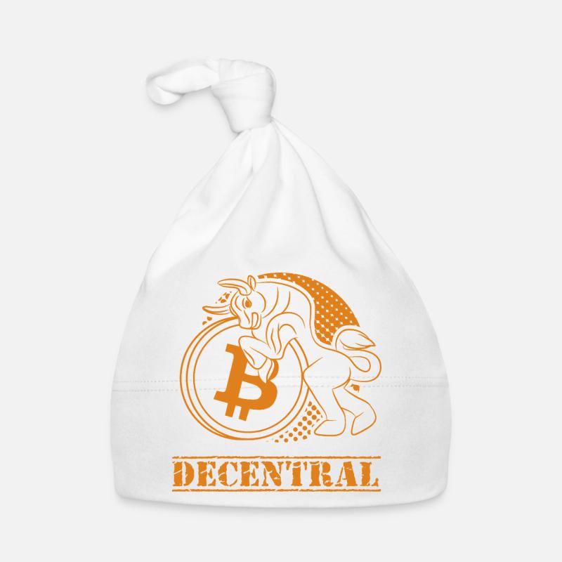 Decentral – Design classique du Bitcoin Bonnet bio Bébé