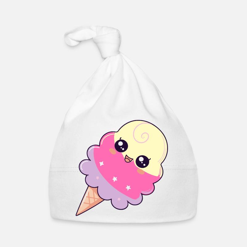 Glace kawaii pastel étoiles Organic Baby Cap