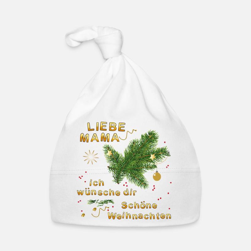Chère maman, je vous souhaite un joyeux Noël Bonnet bio Bébé