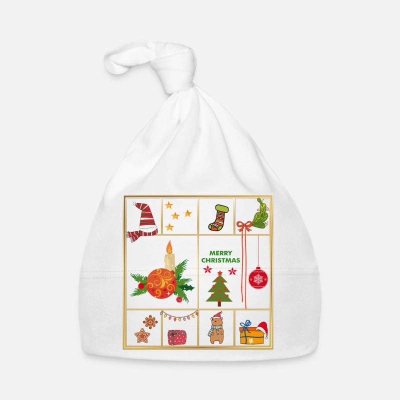 Christmas collage Organic Baby Cap