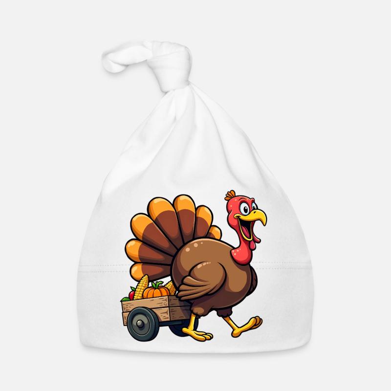 Thanksgiving Drôle Dinde de Thanksgiving Bonnet bio Bébé