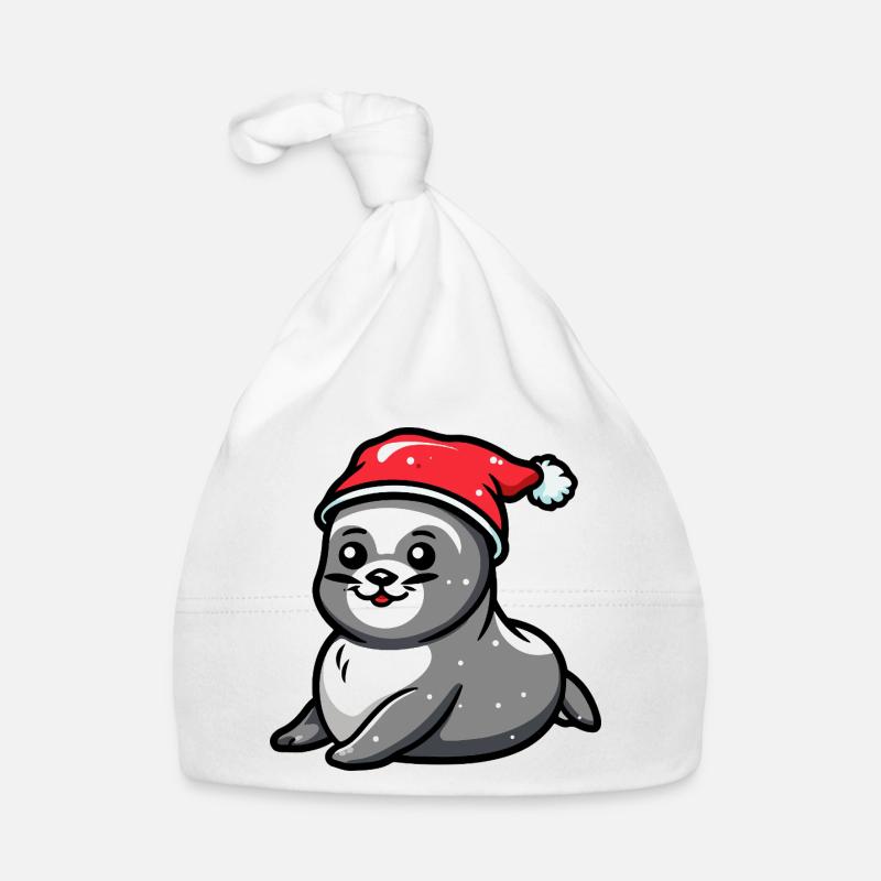 Noël de l’animal du phoque Bonnet bio Bébé