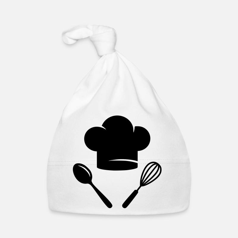 Cuisinier et cuisine | Cooking Is Love Logo Bonnet bio Bébé