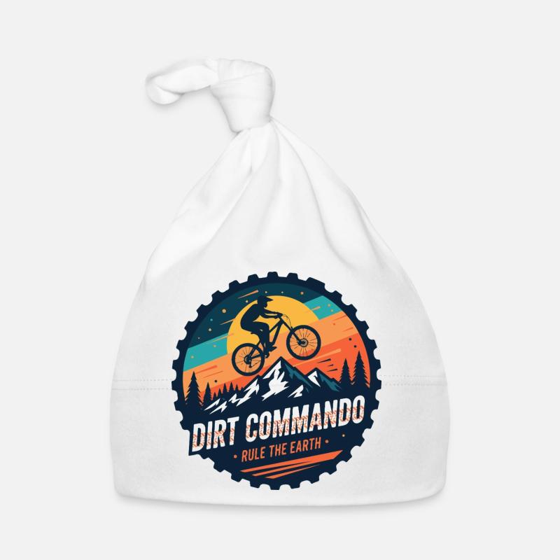 Dirt Commando Mountain Biker Organic Baby Cap
