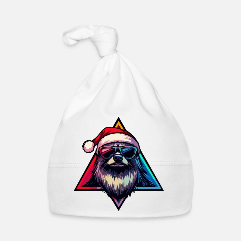 Neon Santa Hund mit Sonnenbrillen Baby Bio-Mütze