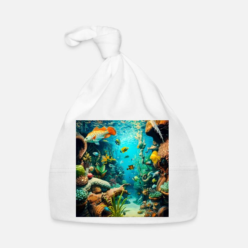 Underwater Coral-Rich Adventure Organic Baby Cap