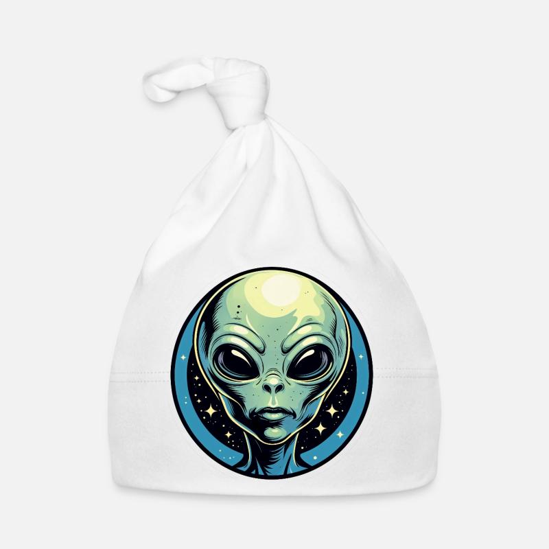 Alien Head dans le Cercle Cosmique Bonnet bio Bébé