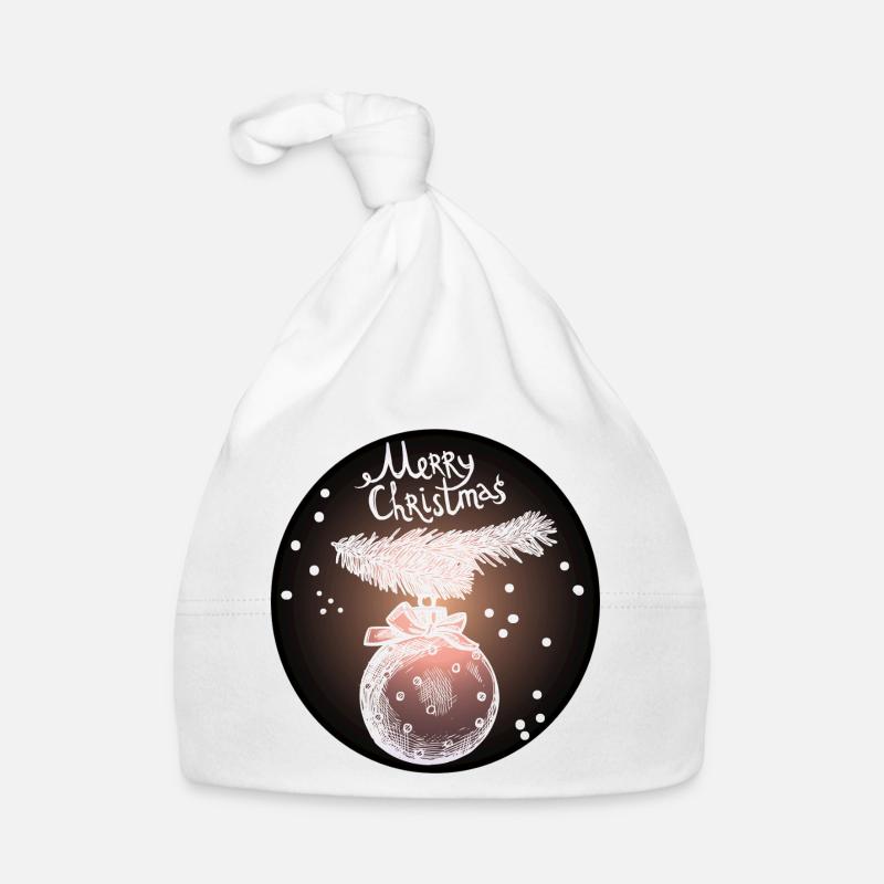 Bal de Noël avec branche de sapin Bonnet bio Bébé