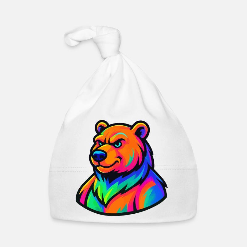 Bär Grizzly Comic Baby Bio-Mütze