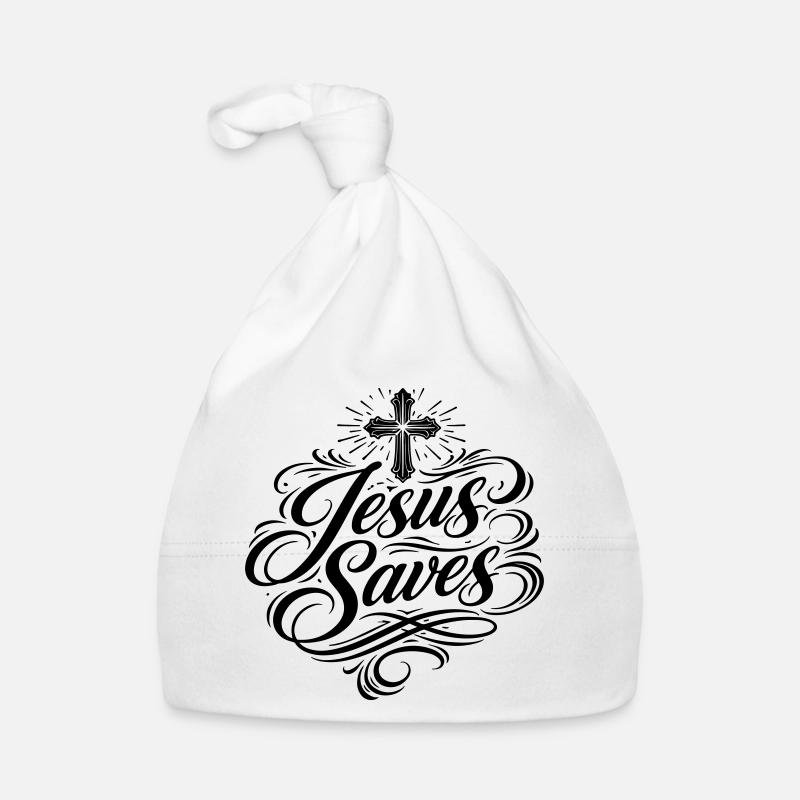 Jésus sauve le dicton-chrétien Bonnet bio Bébé