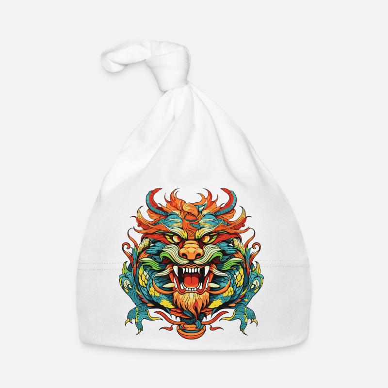 Drache Comic China Baby Bio-Mütze