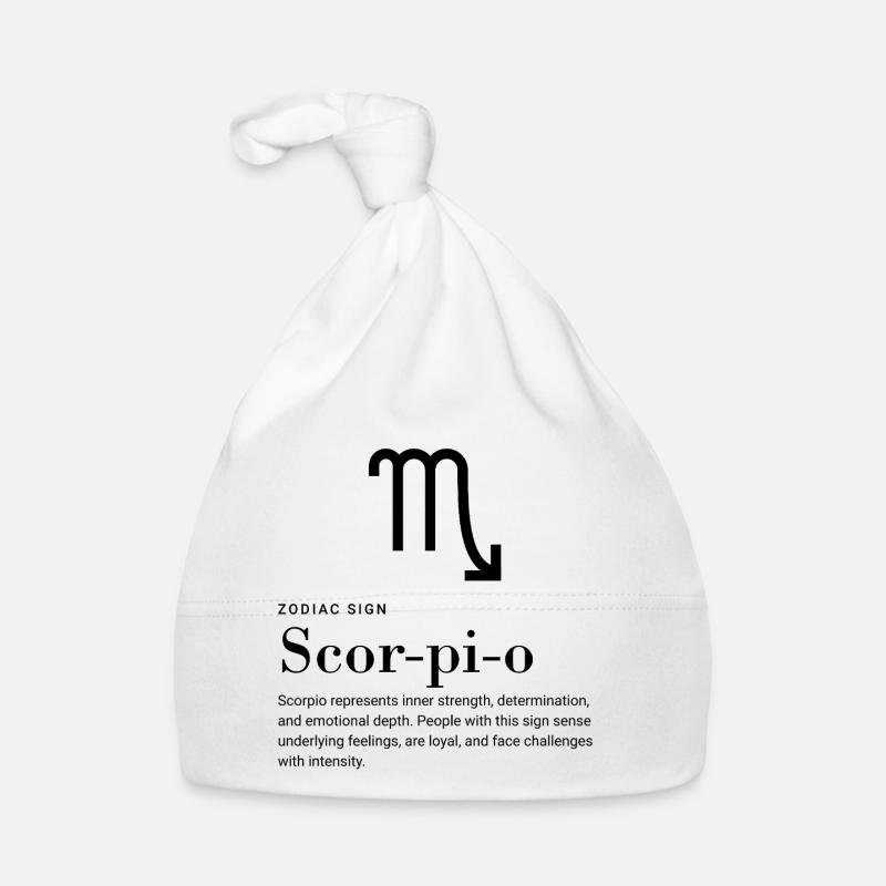 Scorpion - Signe du zodiaque Bonnet bio Bébé