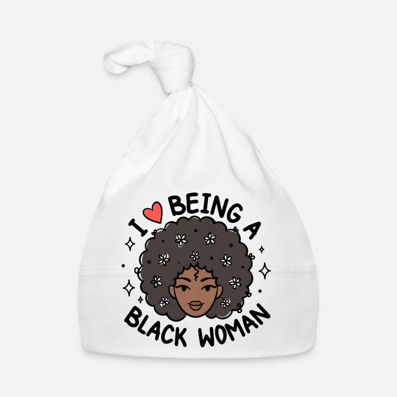 Ich liebe es, eine schwarze Frau zu sein – Pride-Design Baby Bio-Mütze