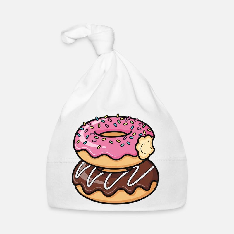 Sweet Stack Donuts Pop Art - Baby Bio-Mütze - Weiß