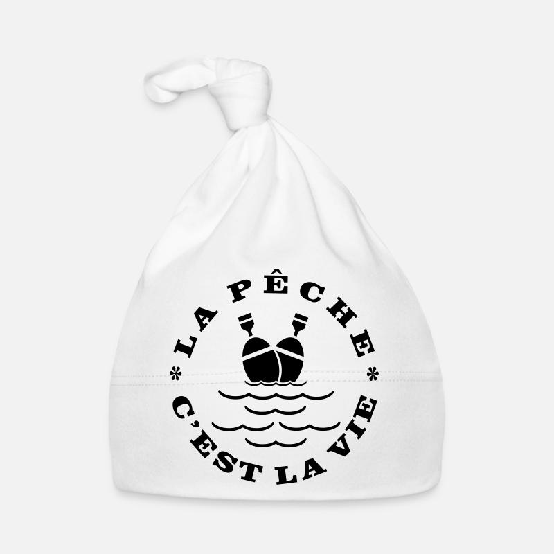 La pêche c'est la vie  Bonnet bio Bébé