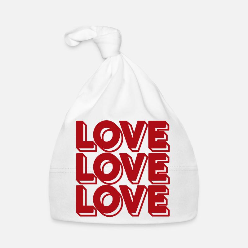 Retro Love Typografie Baby Bio-Mütze
