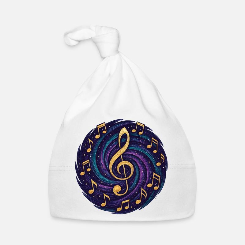 notes de musique cosmiques Bonnet bio Bébé