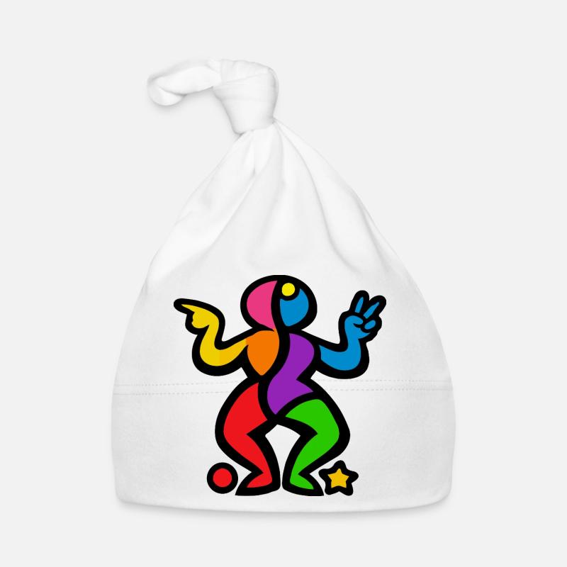 Colorful Dancing Shape Organic Baby Cap
