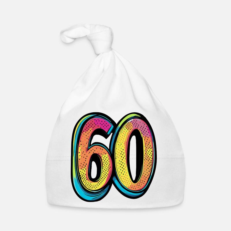 60 Number Colorful Organic Baby Cap