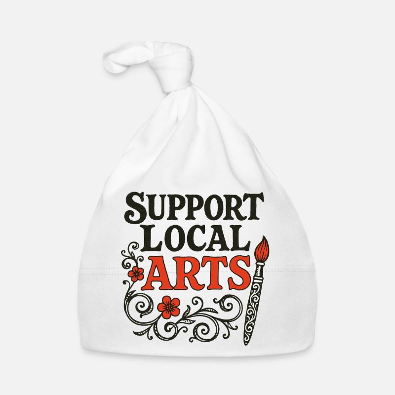 Support Local Arts Emblem Organic Baby Cap