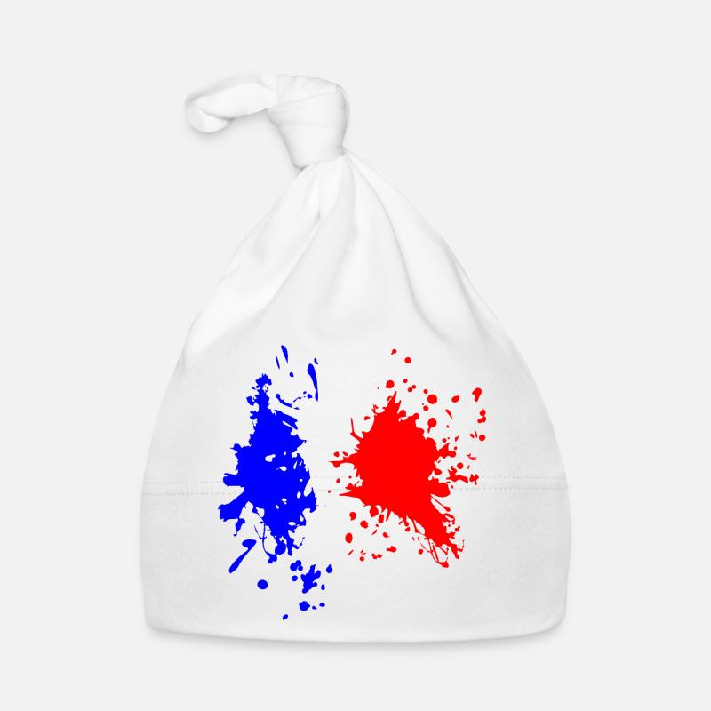 Frankreich Flagge Splash Baby Bio-Mütze