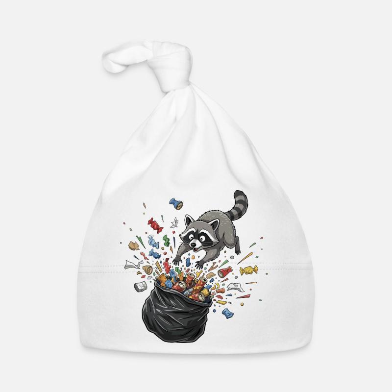 Fête de ratons laveurs poubelles Chaos Bonnet bio Bébé