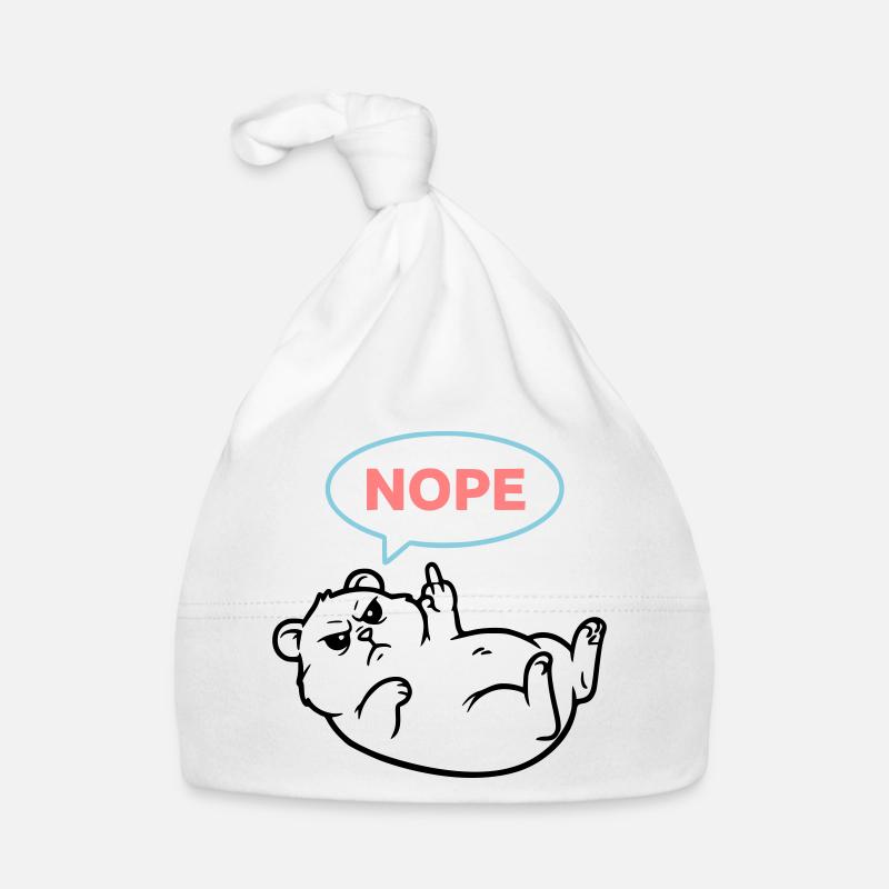 Bulle de dialogue de bande dessinée Hamster Nope Bonnet bio Bébé