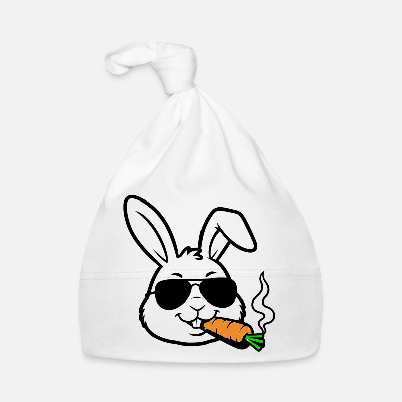 Bunny Glasses Carrot Comic Organic Baby Cap