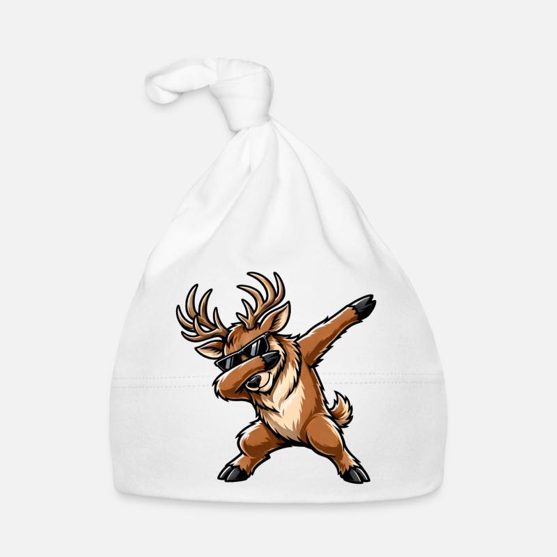 Tamponnage des cerfs Bonnet bio Bébé
