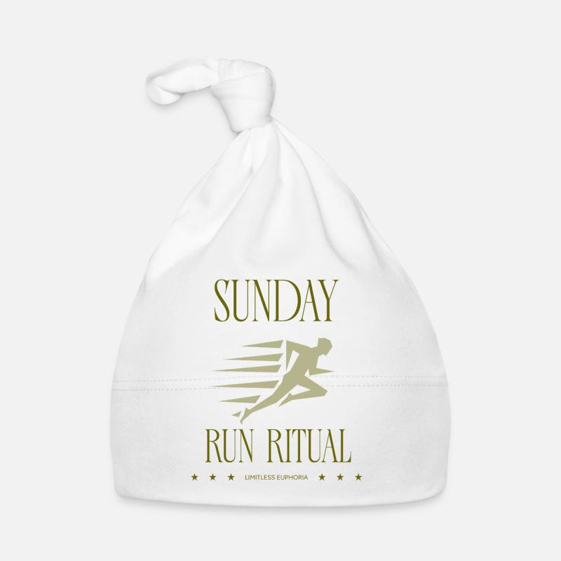 Runner - Sunday Run Ritual - Organic Baby Cap - white