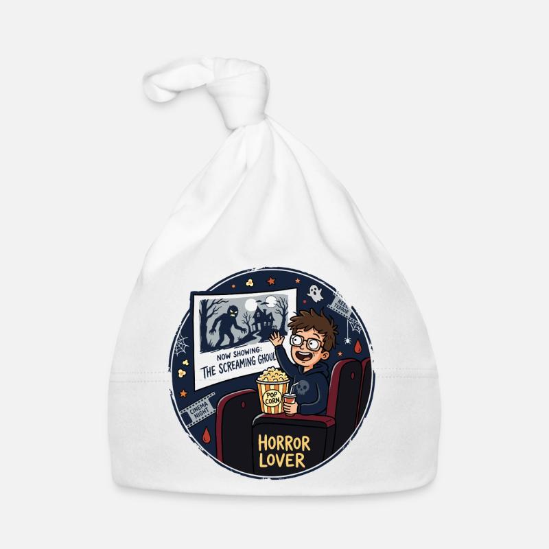 Horror Lover Cinema Night Design Organic Baby Cap