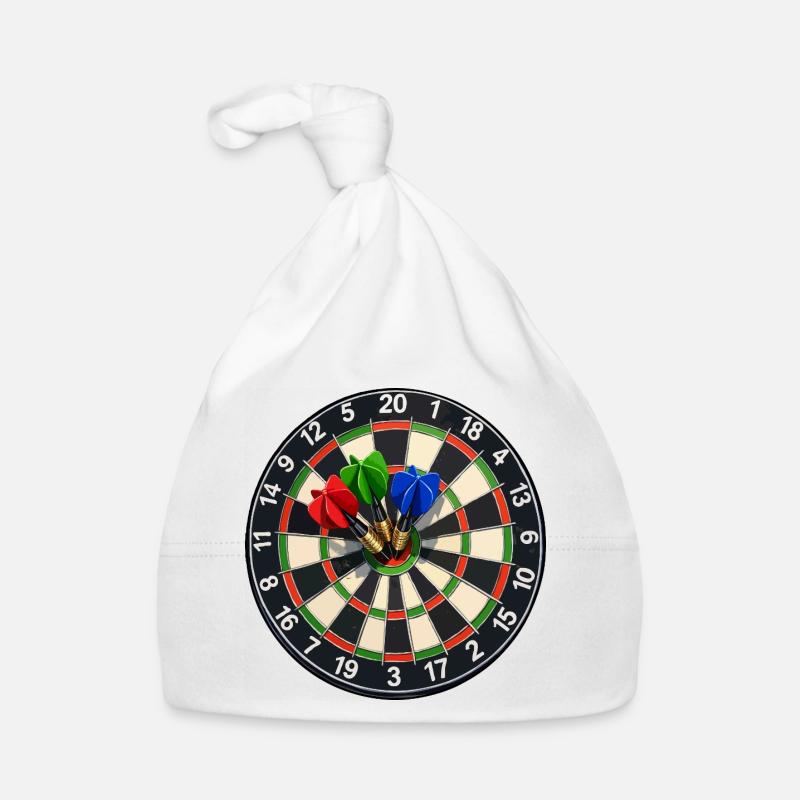 Cible de fléchettes Trois fléchettes Bonnet bio Bébé
