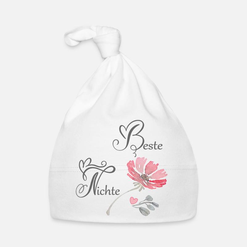 Beste Nichte - Baby Bio-Mütze - Weiß
