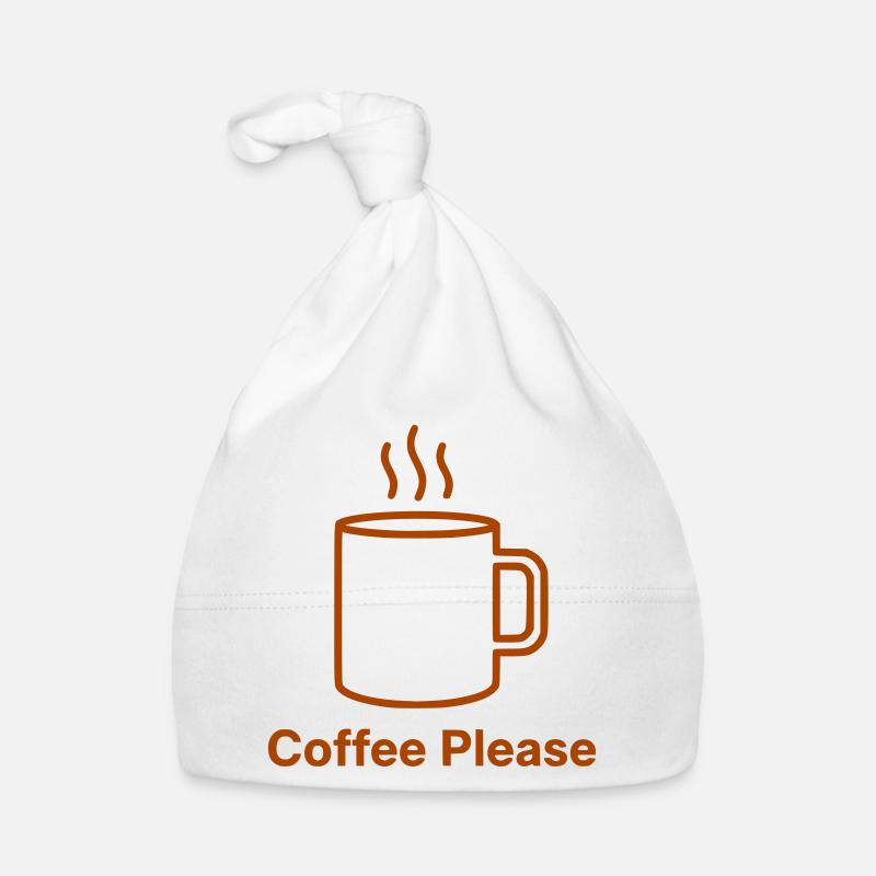 Coffee Please Mug Outline Organic Baby Cap