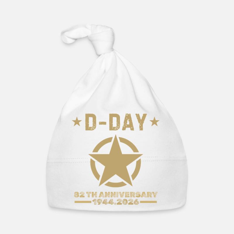 D-Day 82e Anniversaire 1944 2026 Mémoire Bonnet bio Bébé