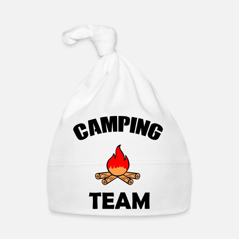 Campfire Silhouette Design Organic Baby Cap