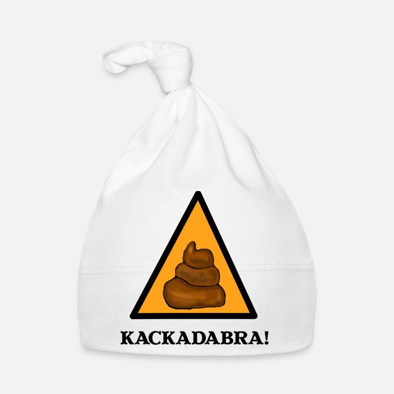 Kackadabra Lustiges Warnschild Kacke Kinder Hunde Baby Bio-Mütze