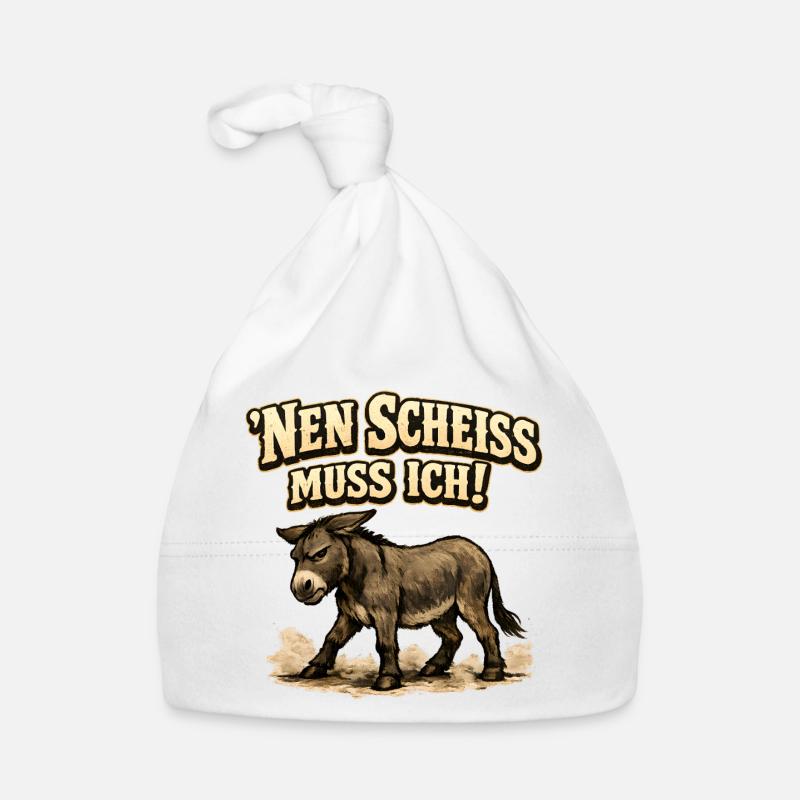 Nen Scheiss Muss Ich Esel Baby Bio-Mütze