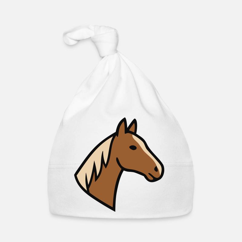 Pferdekopf Mähne Haflinger Baby Bio-Mütze